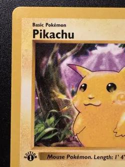 1st Edition Shadowless Pikachu 58/102 Base Set Pokemon Card Rare LP - Image 3
