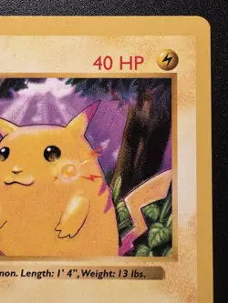 1st Edition Shadowless Pikachu 58/102 Base Set Pokemon Card Rare LP - Image 4