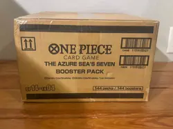 Bandai Namco One Piece Card Game The Azure Sea's Seven Booster Case 144 Packs - Image 1