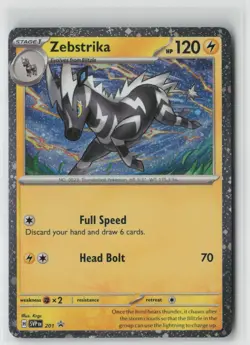 Pokemon Zebstrika #201 SV: Scarlet & Violet Promo Cards Near Mint or Better - Image 1