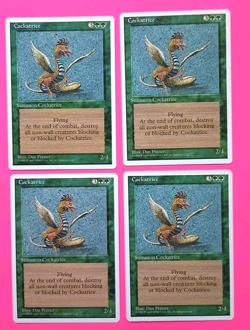 Magic the Gathering MTG Fourth (4th) Edition COCKATRICE X 4 LPEX R 1995 Nice! - Image 1