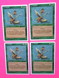Magic the Gathering MTG Fourth (4th) Edition COCKATRICE X 4 LPEX R 1995 Nice! - Image 2