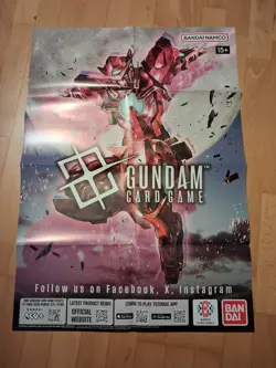 Gundam Card Game Promotional Poster Bandai Namco A1 Size 24" X 36" Promo - Image 1