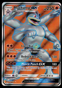 Pokemon Card - Machamp GX Burning Shadows 135/147 Rare Ultra 2017 - Image 1