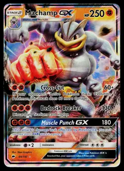 Pokemon Card - Machamp GX Burning Shadows 64/147 Holo Rare GX 2017 - Image 1