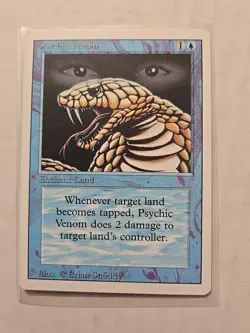 Psychic Venom - Revised - LP - Common - Enchant Land - MTG - Image 1