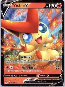 Victini V 021/163 SWSH05: Battle Styles - Pokemon Card - NM - Image 1