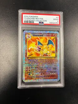 2002 POKEMON LEGENDARY COLLECTION#3 CHARIZARD-REVERSE FOIL PSA 2 - Image 1