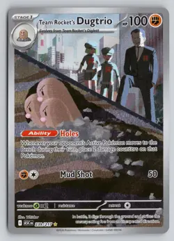 TEAM ROCKET'S DUGTRIO 239/217 ILLUSTRATION RARE ME: ASCENDED HEROES POKEMON NM - Image 1
