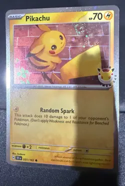 Pikachu - 051 /162 - Stamped 2026 Pokemon Day 30 Promo - 2x Swirls - Image 2