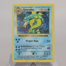 Pokemon TCG - Gyarados 6/102 Base Set Holo Rare Shadowless WOTC - HP - Image 2