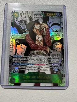 Dracule Mihawk (Manga) Secret Rare OP14-119 Azure Sea’s Seven One Piece English - Image 1
