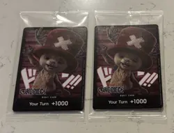 2x Bandai One Piece Netflix Don!! Promo Card Tony Tony Chopper SEALED - Image 2