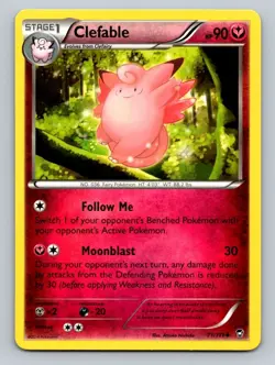 2014 Pokemon Card XY Furious Fists Clefable 71/111 - Image 1