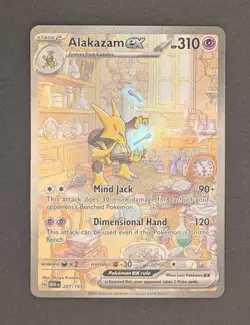 Pokemon Cards Alakazam ex 201/165 151 Special Illustration Rare NM - Image 1