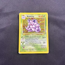 Nidoking 11/102 Base Unlimited Rare Holo Pokemon Card WOTC 1999 MP - Image 1