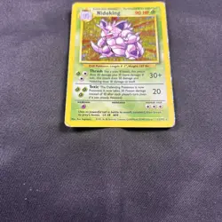 Nidoking 11/102 Base Unlimited Rare Holo Pokemon Card WOTC 1999 MP - Image 2