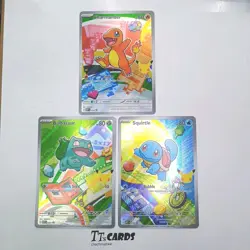 Bulbasaur 037 | Squirtle 039 | Charmander 038 - First Partner Pokemon Cards - Image 1