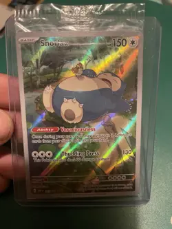 Pokemon TCG Snorlax Promo Scarlet & Violet 151 Black Star Holo Card Sealed - Image 1