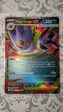 Mega Gengar EX 056/094 Me02: Phantasmal Flames Holo Pokemon Card - Image 1