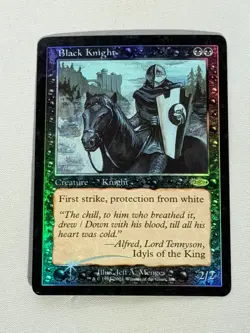 MTG FNM FOIL Black Knight Magic the Gathering - Image 1