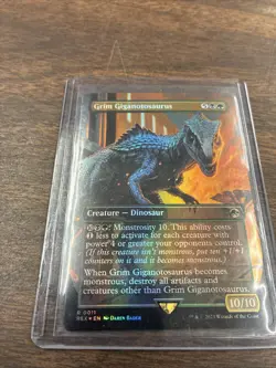 2023 MTG Magic the Gathering Jurassic World Collection #11 Grim Giganotosaurus - Image 1
