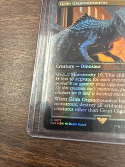 2023 MTG Magic the Gathering Jurassic World Collection #11 Grim Giganotosaurus - Image 5