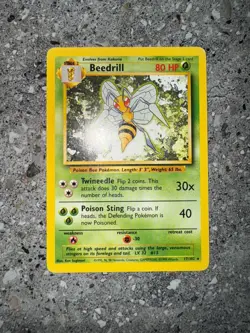 Pokemon TCG Cards Beedrill 17/102 Base Set Rare EXC - Image 3