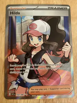 Pokemon TCG Trainer Hilda Ultra Rare Card #164/086 White Flare NM! Pack Fresh! - Image 1
