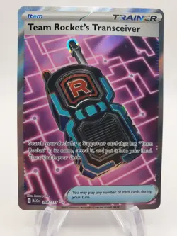 Pokemon TCG Team Rocket's Transceiver ASC Full Art Ultra Rare Holo 263/217 - Image 1
