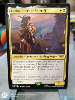 MTG Lotho, Corrupt Shirriff #213 LOTR Non-Foil Rare NM - Image 1
