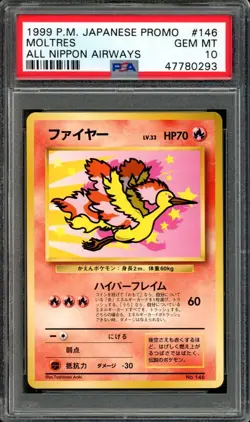 Moltres Pokemon 1998 ANA All Nippon Airways Promo Japanese 146 PSA 10 - Image 1