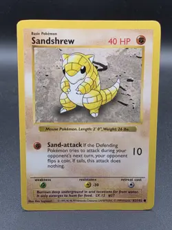 Pokemon TCG Sandshrew Base Set Shadowless 62/102 - Image 1