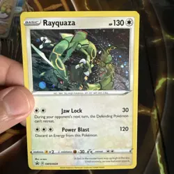 Pokemon TCG Rayquaza Swsh029 Holo Black Star Promo - Image 3