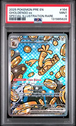 2025 POKEMON PRE EN-PRISMATIC EVOLUTIONS #164 GHOLDENGO EX PSA 9 - Image 1