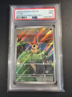 2025 POKEMON SVP VICTINI ILLUSTRATION COLLECTION PROMO #208 VICTINI PSA 9 - Image 1