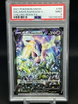 Galarian Rapidash V Pokemon Sword & Shield Chilling Reign 168/198 PSA 9 - Image 1