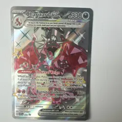 Pokemon TCG Charizard ex Black Star Promo Holo Full Art SVP 074 SV Black Star - Image 2