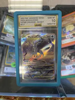 Pokemon Slab AGS 10 Glaceon VSTAR S12a Vstar Universe 217/172 (Blue Guard Added) - Image 1