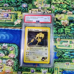 PSA 8 NM- MINT Rocket's Zapdos Gym Challenge Holo 2000 Pokemon 15/132 - Image 1