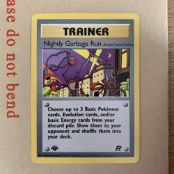 Pokemon TCG Nightly Garbage Run 1st Edition Team Rocket Uncommon 77/82 - NM - Image 1