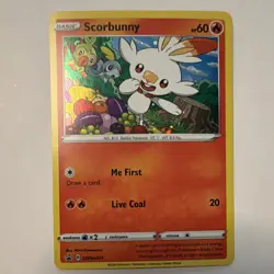 Pokemon TCG Scorbunny Promo Holo SWSH071 SWSH: Sword & Shield English - Image 1