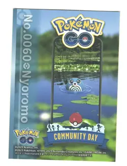 Poliwag No 0060 Pokemon Center Go Community Day CAMPAIGN Sticker Japan Exclusive - Image 1