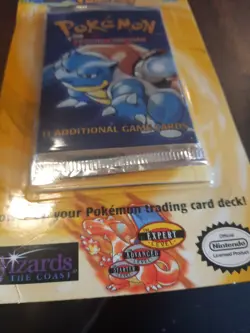 NEW FACTORY SEALED 1999 POKEMON BASE BLASTOISE BLISTER PACK FROM BOX EDGEFLIPPED 742818060295 - Image 2
