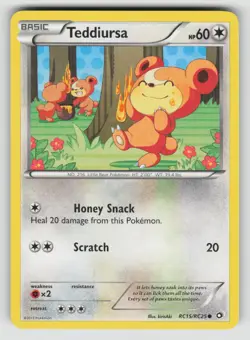Teddiursa RC15/RC25 Common Legendary Treasures Pokemon NM - Image 1