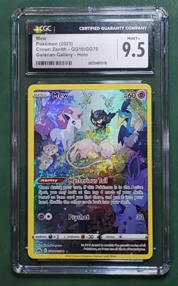 2023 Pokemon Crown Zenith GG10/GG70 Mew Holo Galarian Gallery CGC 9.5 - Image 1