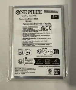 One Piece TCG Treasure Cup 2026 Top 128 Marco FOIL Sleeves (10 pcs) Sealed - Image 2