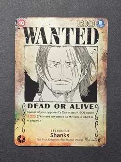 Shanks OP09-004 Wanted Poster Emperors In The New World One Piece TCG English - Image 1