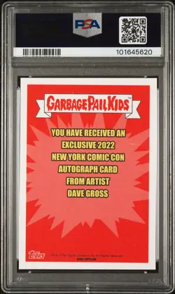 2022 GPK NYCC PROMO WE HATE THE 80'S ARTIST AUTO DAVE GROSS PSA 10 AUTO 10 - Image 2