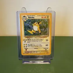 Raichu 14/102 Pokemon Card TCG Base Set Unlimited Holo Rare - Image 1